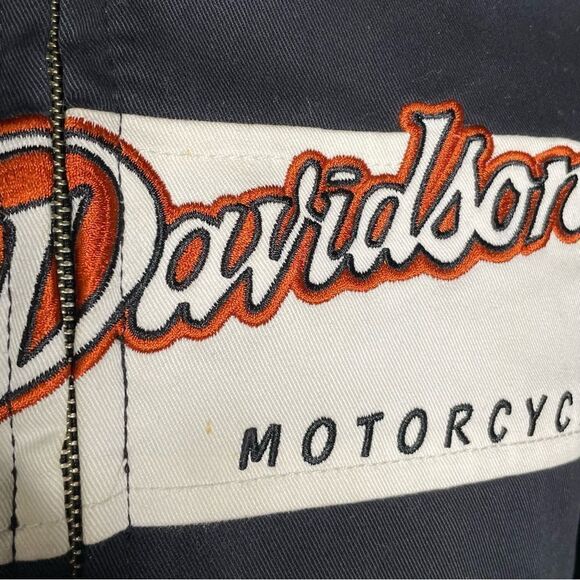 Harley-Davidson Motorcycle Embroidered Prestige Cotton Riding Jacket Women Small - Picture 3 of 15
